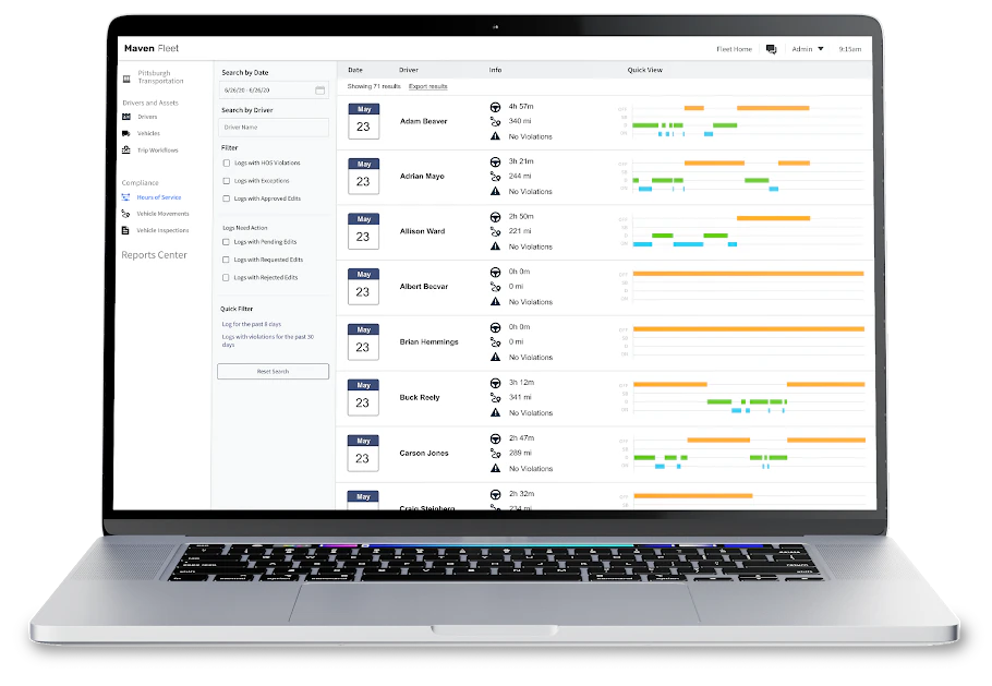 screenshot of Maven Fleet